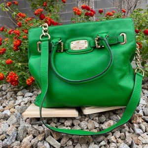 Michael Kors Bright Green Leather Shoulder Bag